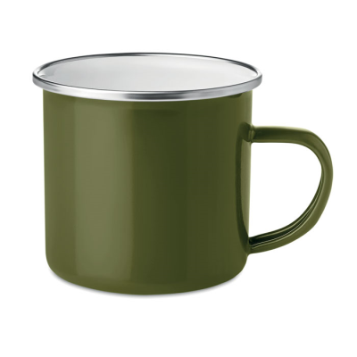 Picture of METAL MUG with Enamel Layer in Green.