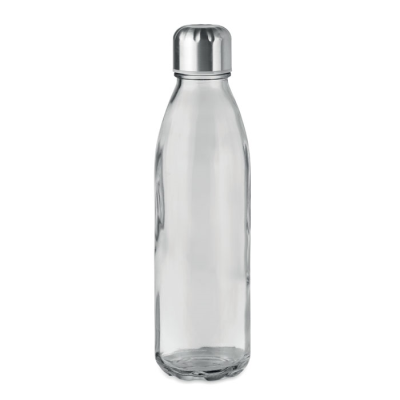 Picture of GLASS DRINK BOTTLE 650ML in Transparent Grey.