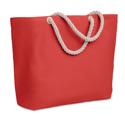 Picture of BEACH BAG with Cord Handle in Red.