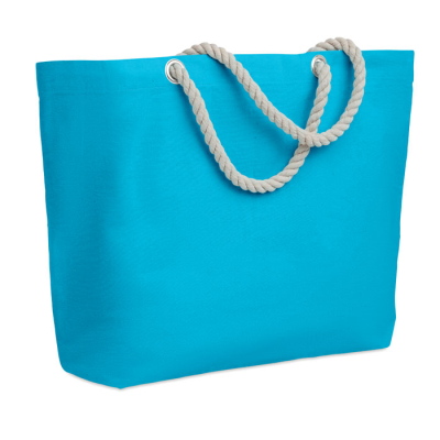 Picture of BEACH BAG with Cord Handle in Turquoise