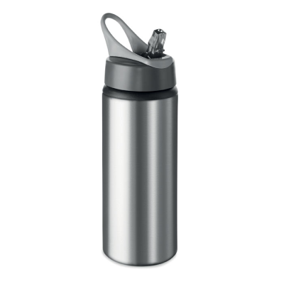 Picture of ALUMINIUM METAL BOTTLE 600 ML in Silver.