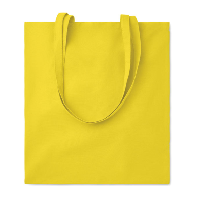 Picture of 180G COTTON SHOPPER TOTE BAG in Yellow.
