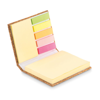 Picture of CORK STICKY NOTE MEMO PAD in Brown