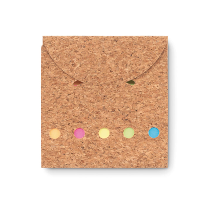 Picture of CORK STICKY NOTE MEMO PAD in Brown.