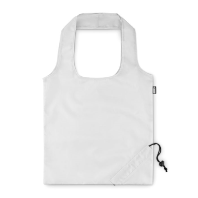 Picture of FOLDING RPET SHOPPER TOTE BAG in White