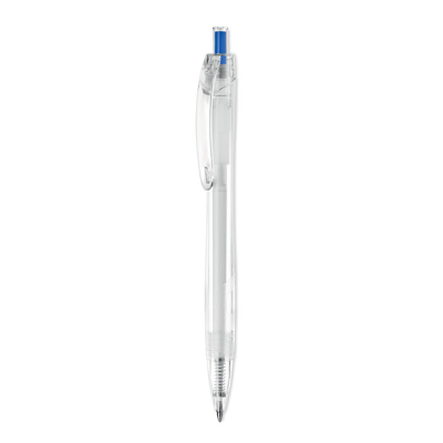 Picture of RPET PUSH BALL PEN in Blue.