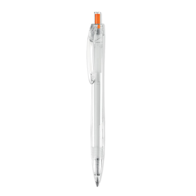 Picture of RPET PUSH BALL PEN in Orange