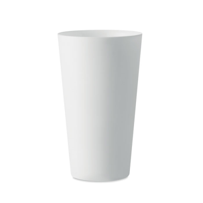 Picture of REUSABLE EVENT CUP 500ML in White.