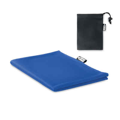 Picture of RPET SPORTS TOWEL AND POUCH in Royal Blue.