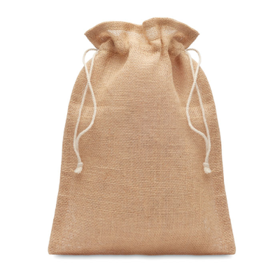 Picture of MEDIUM JUTE GIFT BAG 25 x 32CM in Brown