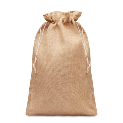 Picture of LARGE JUTE GIFT BAG 30X47 CM in Brown.