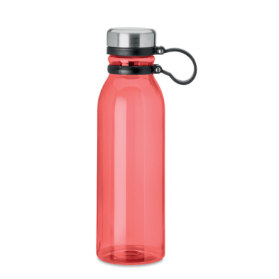 Picture of RPET BOTTLE WITH STAINLESS STEEL CAP 780ML in Transparent Red.