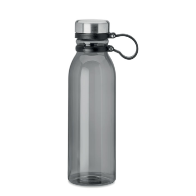 Picture of RPET BOTTLE WITH STAINLESS STEEL CAP 780ML in Transparent Grey.