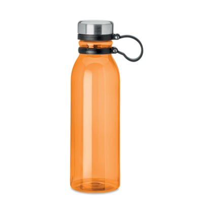 Picture of RPET BOTTLE WITH STAINLESS STEEL CAP 780ML in Transparent Orange.