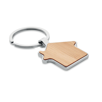 Picture of HOUSE KEYRING METAL BAMBOO in Brown