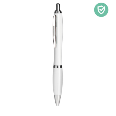 Picture of PEN with Antibacterial Barrel in White.