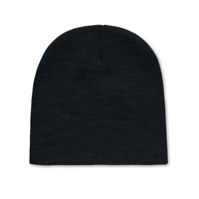 Picture of BEANIE HAT IN RPET POLYESTER in Black.