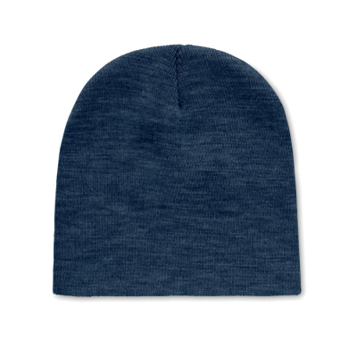 Picture of BEANIE in RPET Polyester in Blue.