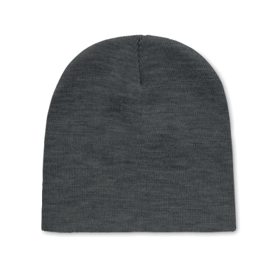 Picture of BEANIE HAT IN RPET POLYESTER in White & Black.