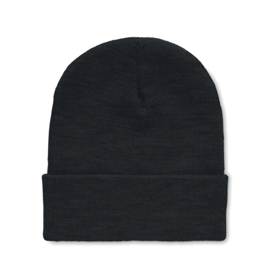 Picture of BEANIE HAT IN RPET with Cuff in Black