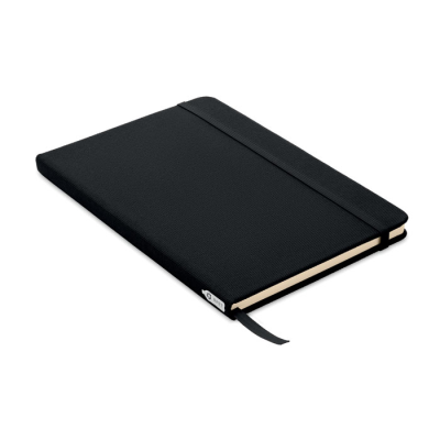 Picture of A5 NOTE BOOK 600D RPET COVER in Black.