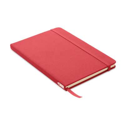 Picture of A5 NOTE BOOK 600D RPET COVER in Red.