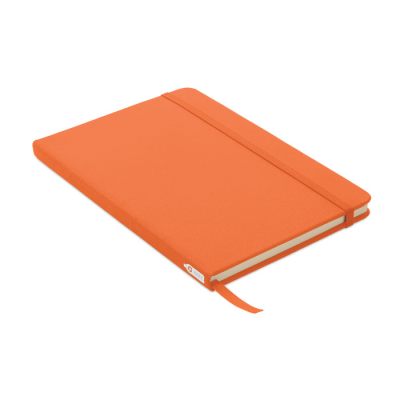 Picture of A5 RPET NOTE BOOK 80 LINED in Orange