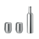 Picture of DOUBLE WALLED BOTTLE & MUG SET in Silver