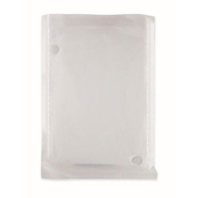Picture of BIODEGRADABLE PONCHO AND BAG in White.