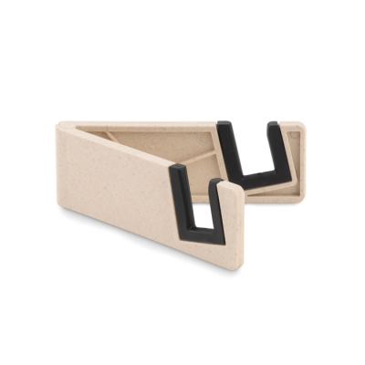 Picture of MOBILE PHONE HOLDER BAMBOO FIBRE & PP in White.