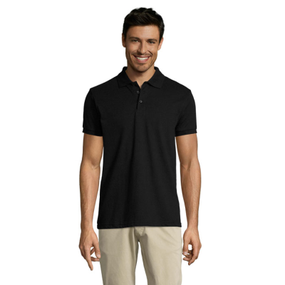 Picture of PRIME MEN POLYCOTTON POLO in Black