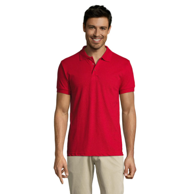 Picture of PRIME MEN POLYCOTTON POLO in Red.