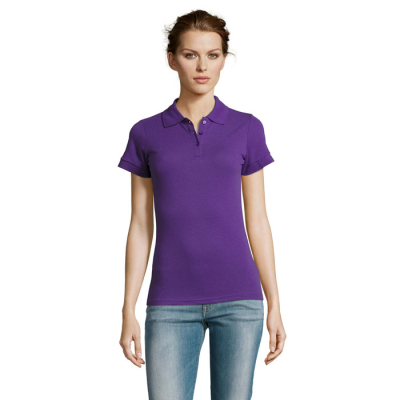Picture of PRIME LADIES POLYCOTTON POLO in Purple.