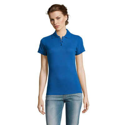 Picture of PRIME LADIES POLYCOTTON POLO in Blue.