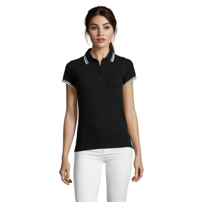 Picture of PASADENA LADIES POLO 200G in Black.