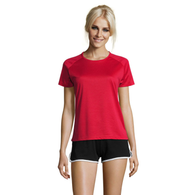 Picture of SPORTY LADIES TEE SHIRT POLYES in Red