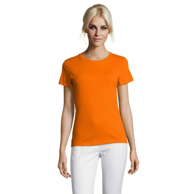 Picture of REGENT LADIES TEE SHIRT 150G in Orange.