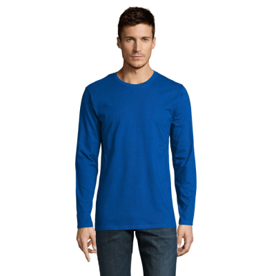 Picture of IMPERIAL LSL MEN T-SHIRT190 in Blue.