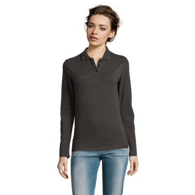 Picture of PERFECT LSL LADIES POLO 180 in Grey