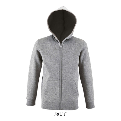 Picture of STONE CHILDRENS ZIP HOODED HOODY 260 in Grey