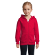 Picture of STONE CHILDRENS ZIP HOODED HOODY 260 in Red