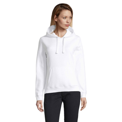 Picture of SPENCER LADIES HOODED HOODY SWEAT in White