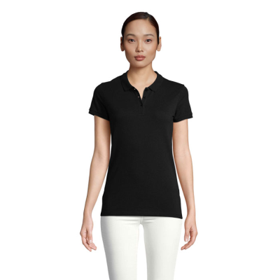 Picture of PLANET LADIES POLO 170G in Black.