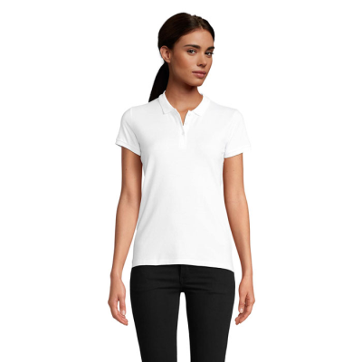 Picture of PLANET LADIES POLO 170G in White.