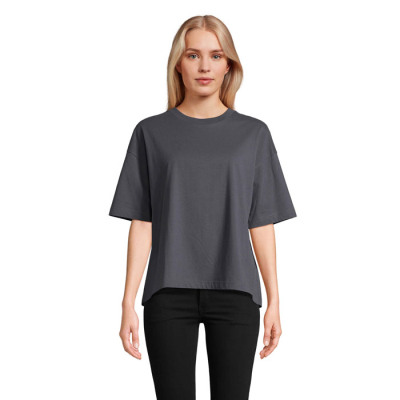 Picture of BOXY LADIES OVERSIZE TEE SHIRT in Grey