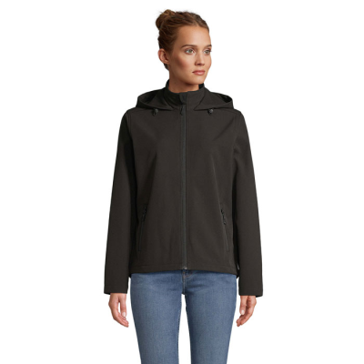 Picture of RACE LADIES HOODED HOODY JACKET in Black