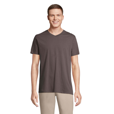 Picture of REGENT V V-NECK TEE SHIRT in Grey