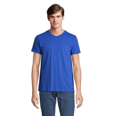 Picture of REGENT V V-NECK TEE SHIRT in Blue