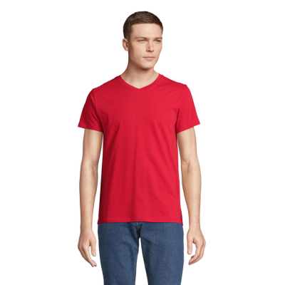 Picture of REGENT V V-NECK TEE SHIRT in Red