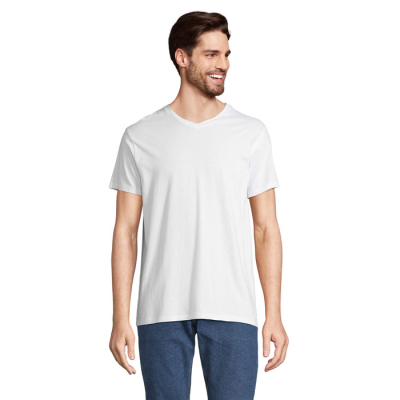 Picture of REGENT V V-NECK TEE SHIRT in White
